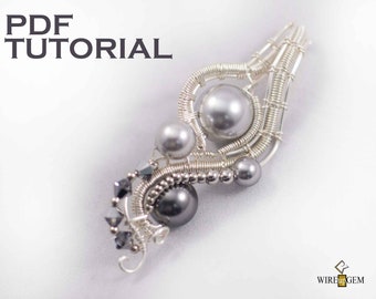 Wire Wrap Tutorial Pendant with Swarovski pearls