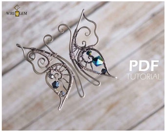 Wire Wrap Tutorial Butterfly with Swarovski bicones