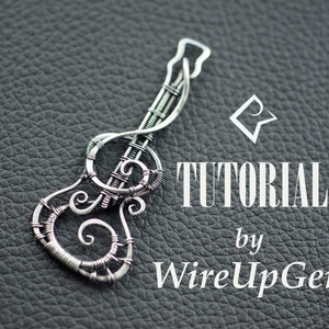 Ukulele & Treble Clef Wire Wrap tutorial, PDF tutorial image 1