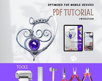 Wire Wrapped Tutorial for Cat Heart Pendant Australia