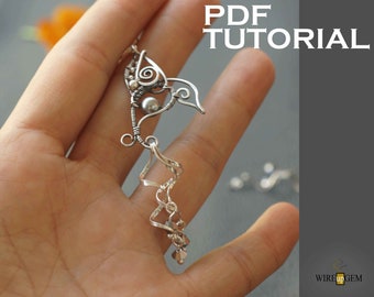 Wire Wrap Tutorial Hummingbird pendant or brooch with Swarovski  crystal AB