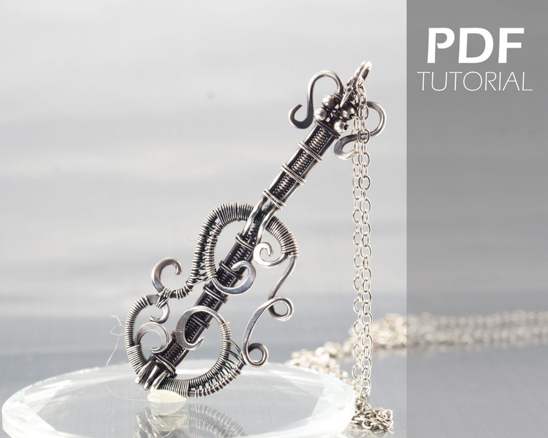 Violin Pendant Tutorial. Wire Wrap Tutorial Etsy