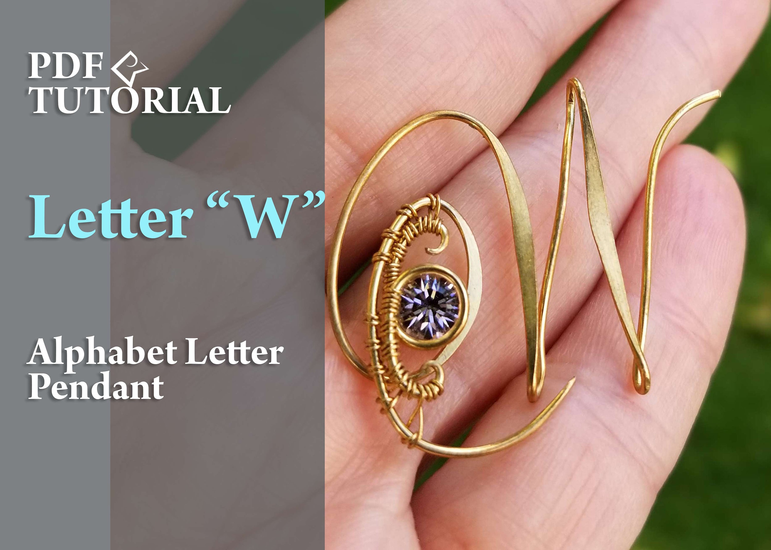 PDF Wire wrap tutorial Alphabet letter Pendant form Etsy