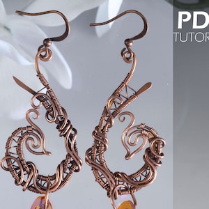 Wire wrapped Roster earrings tutorial.