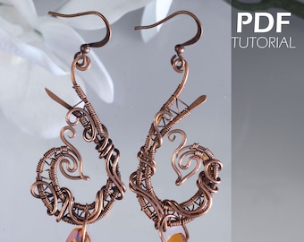 Wire wrapped Roster earrings tutorial.