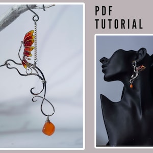 Wire Wrap Tutorial Hummingbird earrings with stone