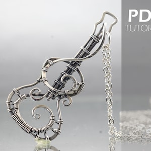 Ukulele & Treble Clef Wire Wrap tutorial, PDF tutorial image 2