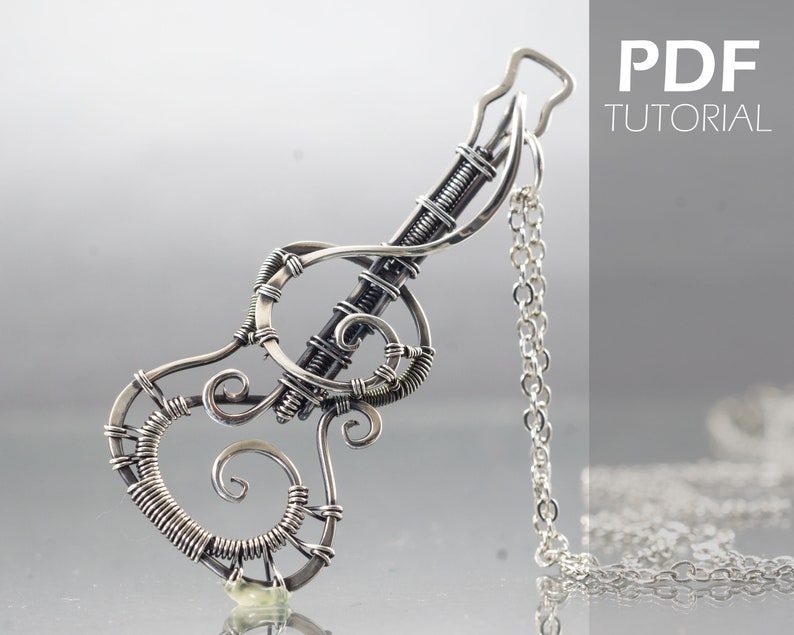 Ukulele & Treble Clef Wire Wrap tutorial, PDF tutorial image 2