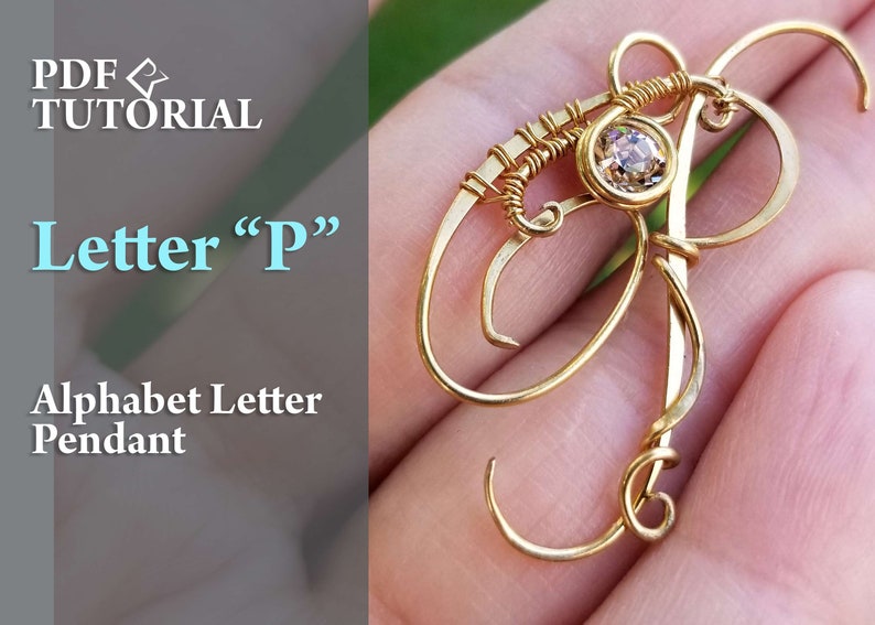 Alphabet letter Pendant P Wire wrap tutorial