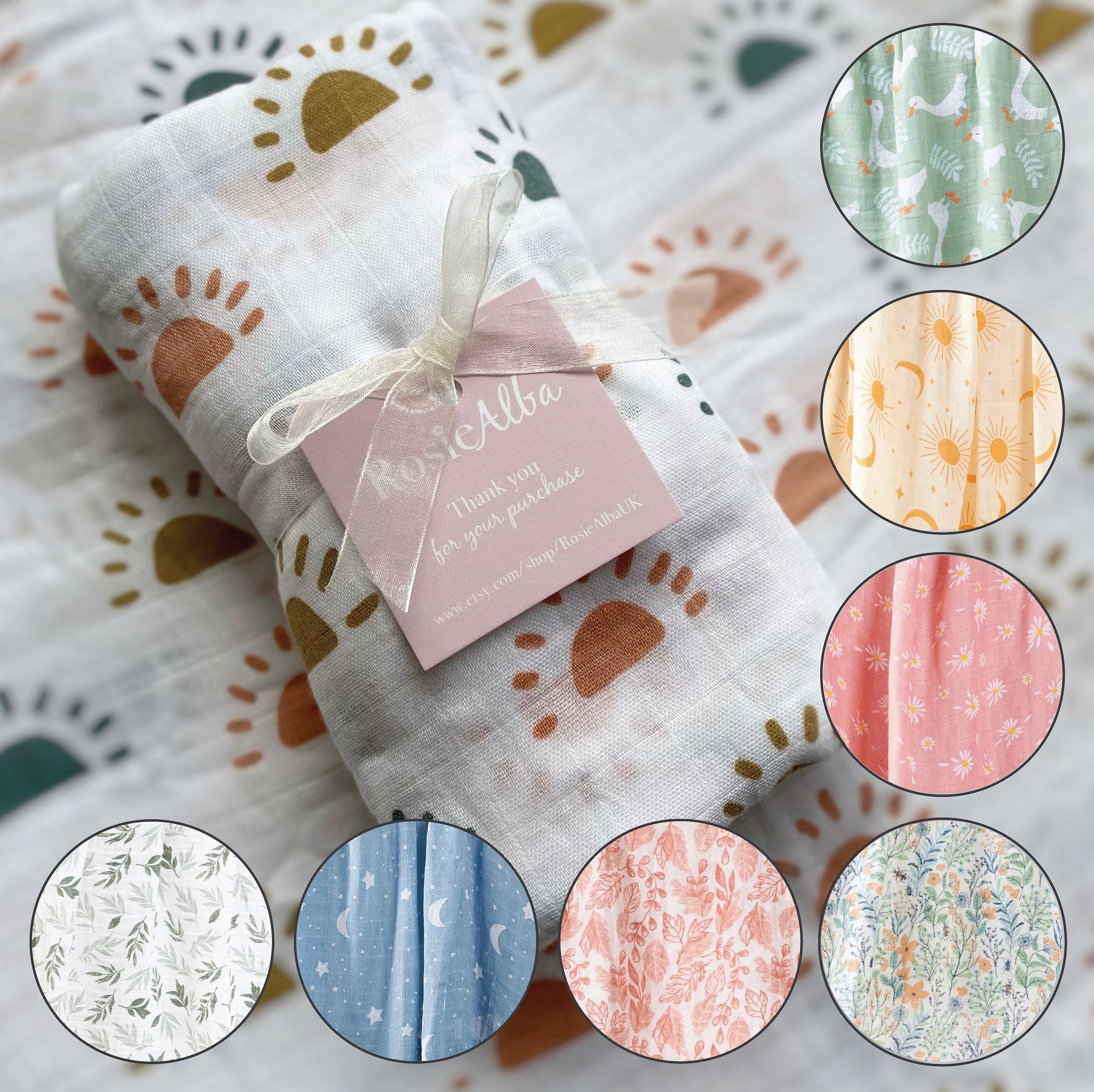 Etsy muslin swaddle top
