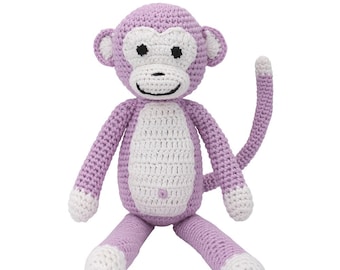 Crochet to cuddle (motive monkey) in old pink