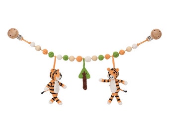 Crochet Tiger TONY Stroller Chain w/ Tree