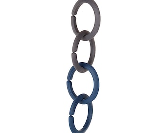 Blue & Gray Toy Mounting Clips (Flex Rings) - 4 sets of 4 rings each