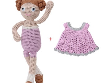 Crochet Doll DERA Cuddly Toy and skirt