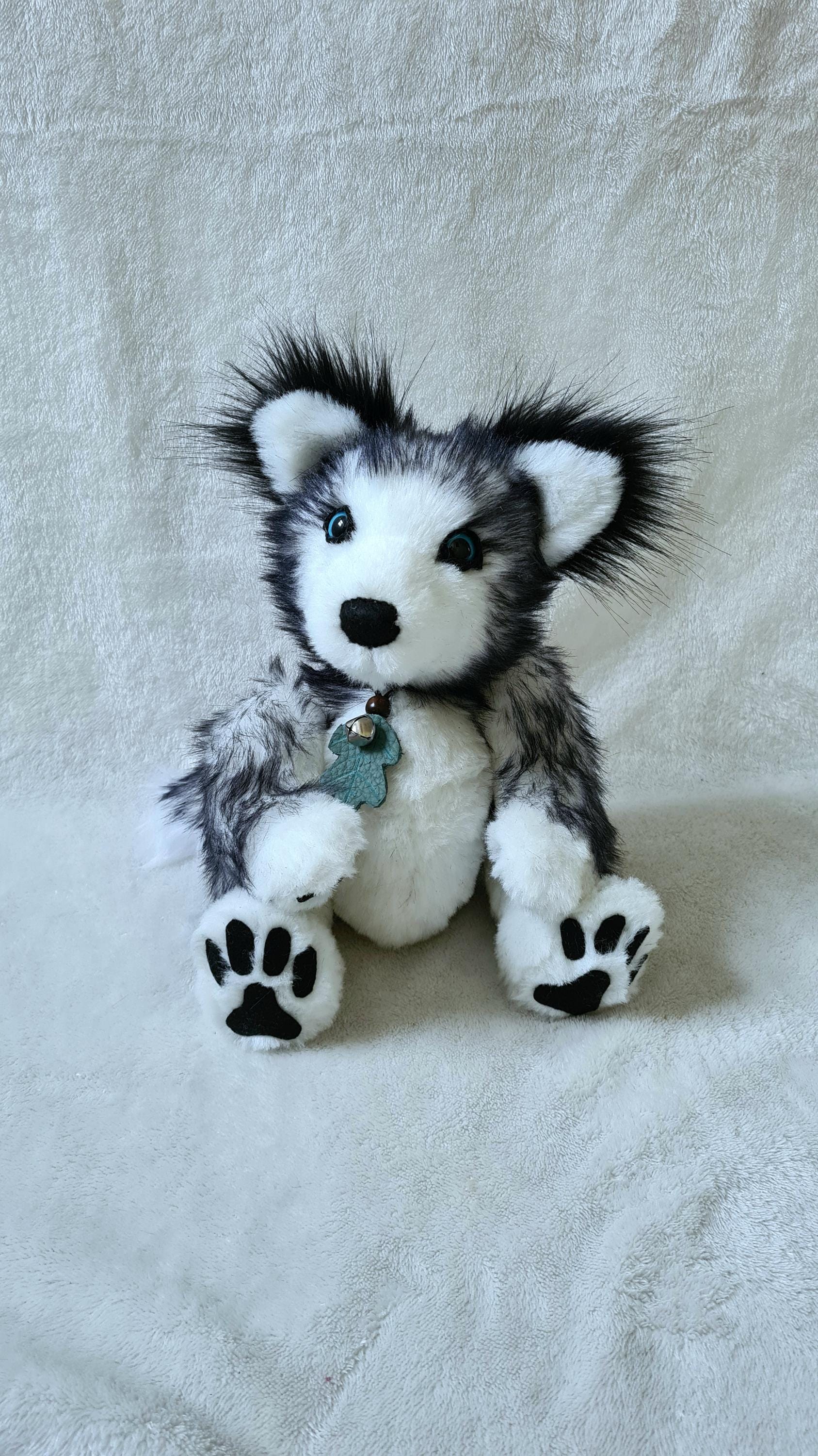 子犬 | アートドール ハスキー ハンドメイド ぬいぐるみ - シベリアン