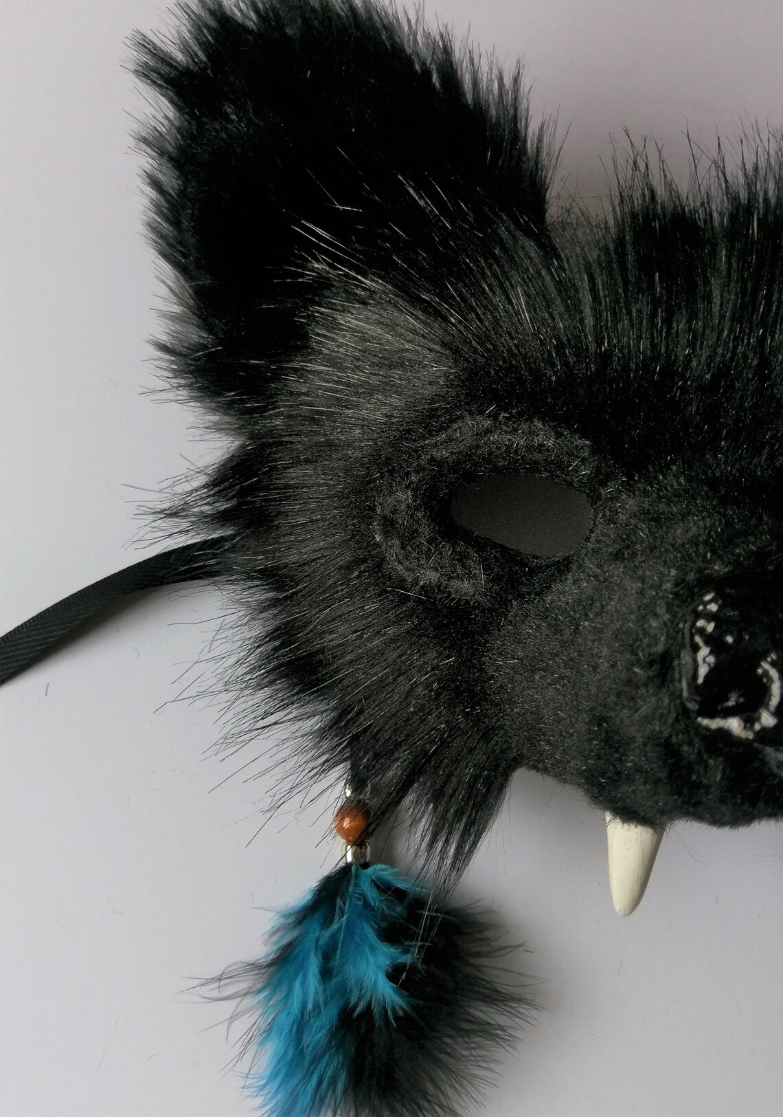 SOLD Spirit/Totem Animal WOLF Mask Black Available | Etsy