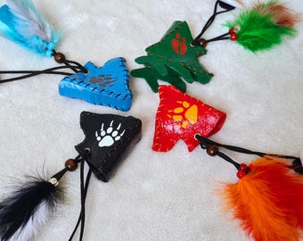 Animal Head Archery String Keepers (Leather)