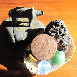 An amulet for inspiration - hand coined copper talisman