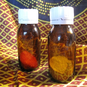Kit cianotipo forma di polvere bottiglie di vetro ambrato piccole e medie dimensioni immagine 5