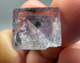 Fluorite cube crystal partial with inclusions of Hematite and a wonderful Phantom from China estate collection