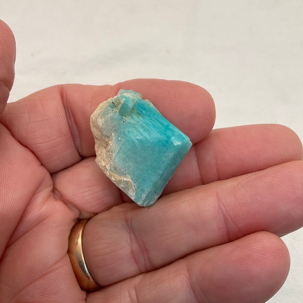 Amazonite crystal Microcline Feldspar mineral specimen Teller county Colorado estate collection