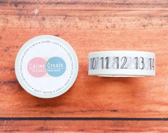 Fancy Numbers Washi tape