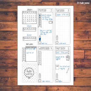 BUJO Notes Planner Stickers, Bullet Journal, Doodle Planner Stickers B002 image 3