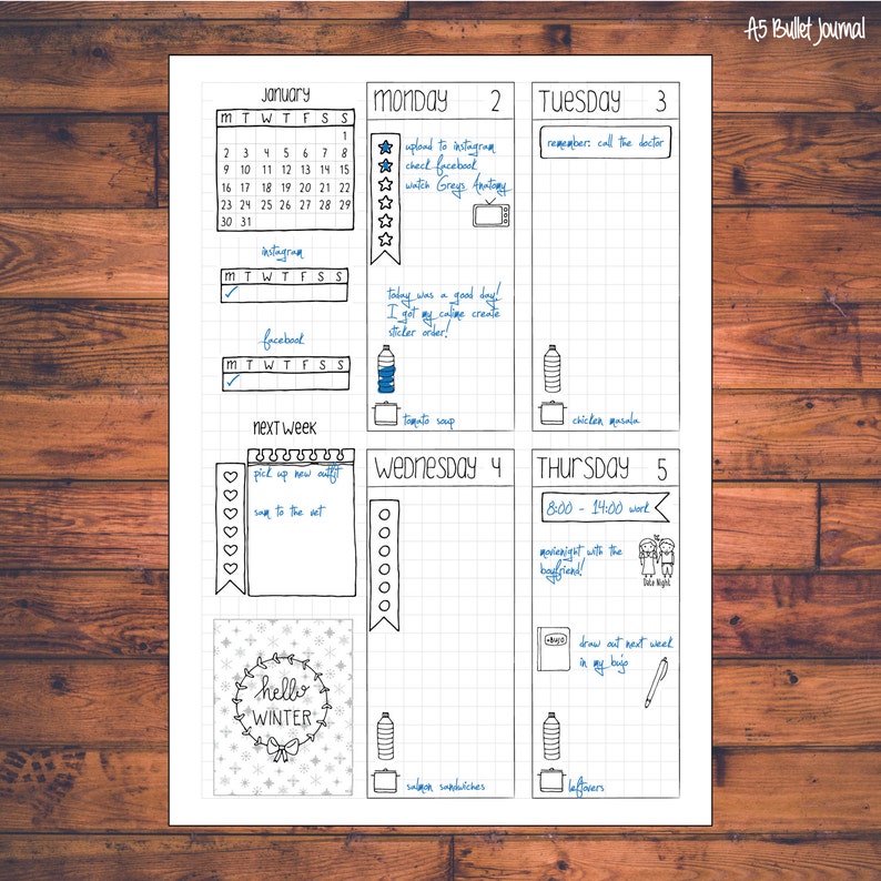 BUJO Notes Planner Stickers, Bullet Journal, Doodle Planner Stickers B002 image 3