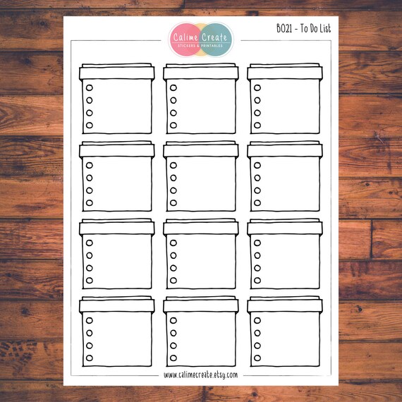 BUJO To Do List Planner Stickers kogel Journal Doodle | Etsy