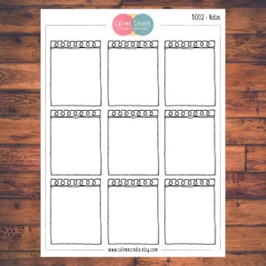 BUJO Notes Planner Stickers, Bullet Journal, Doodle Planner Stickers B002 image 1