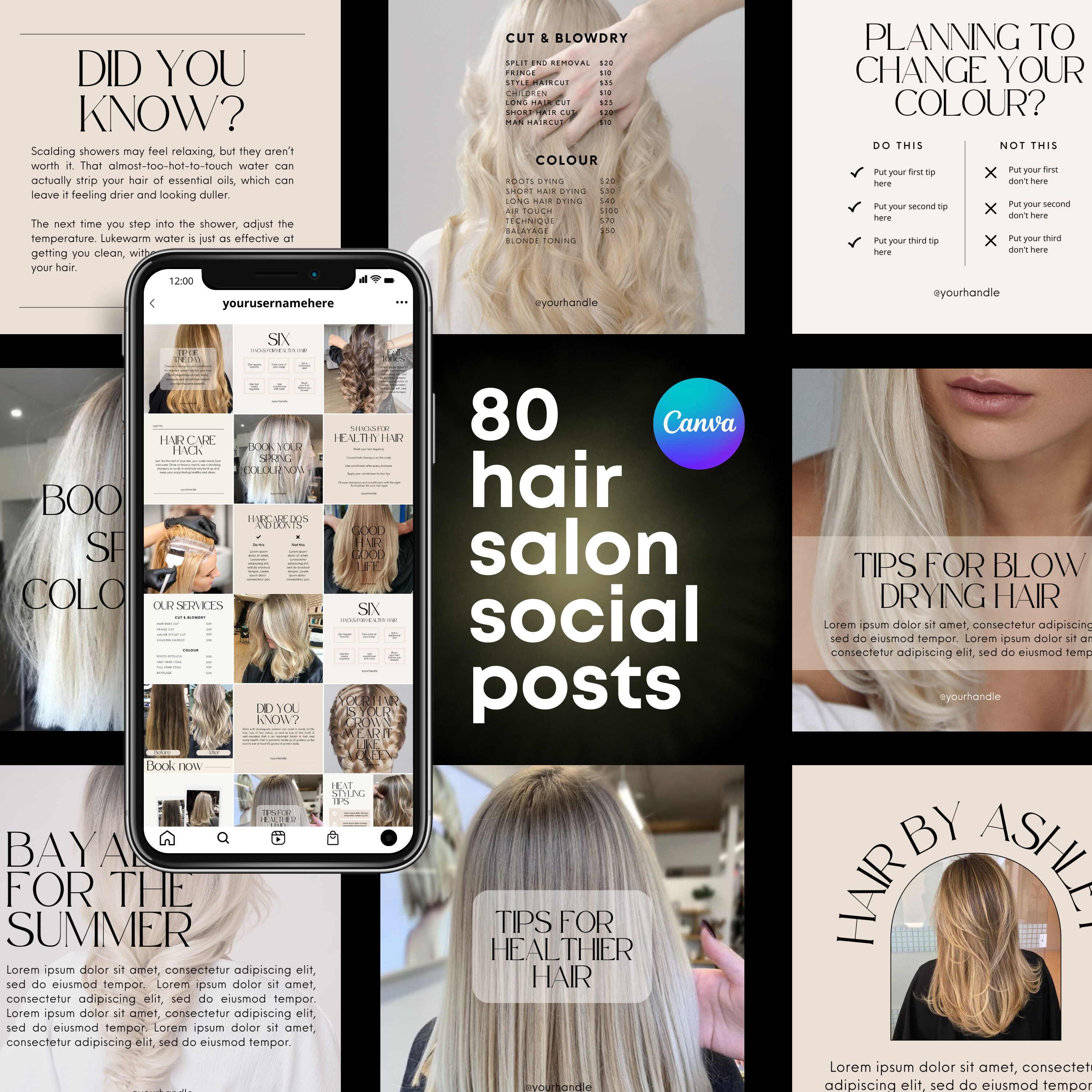 Hairstylist Insta - Etsy