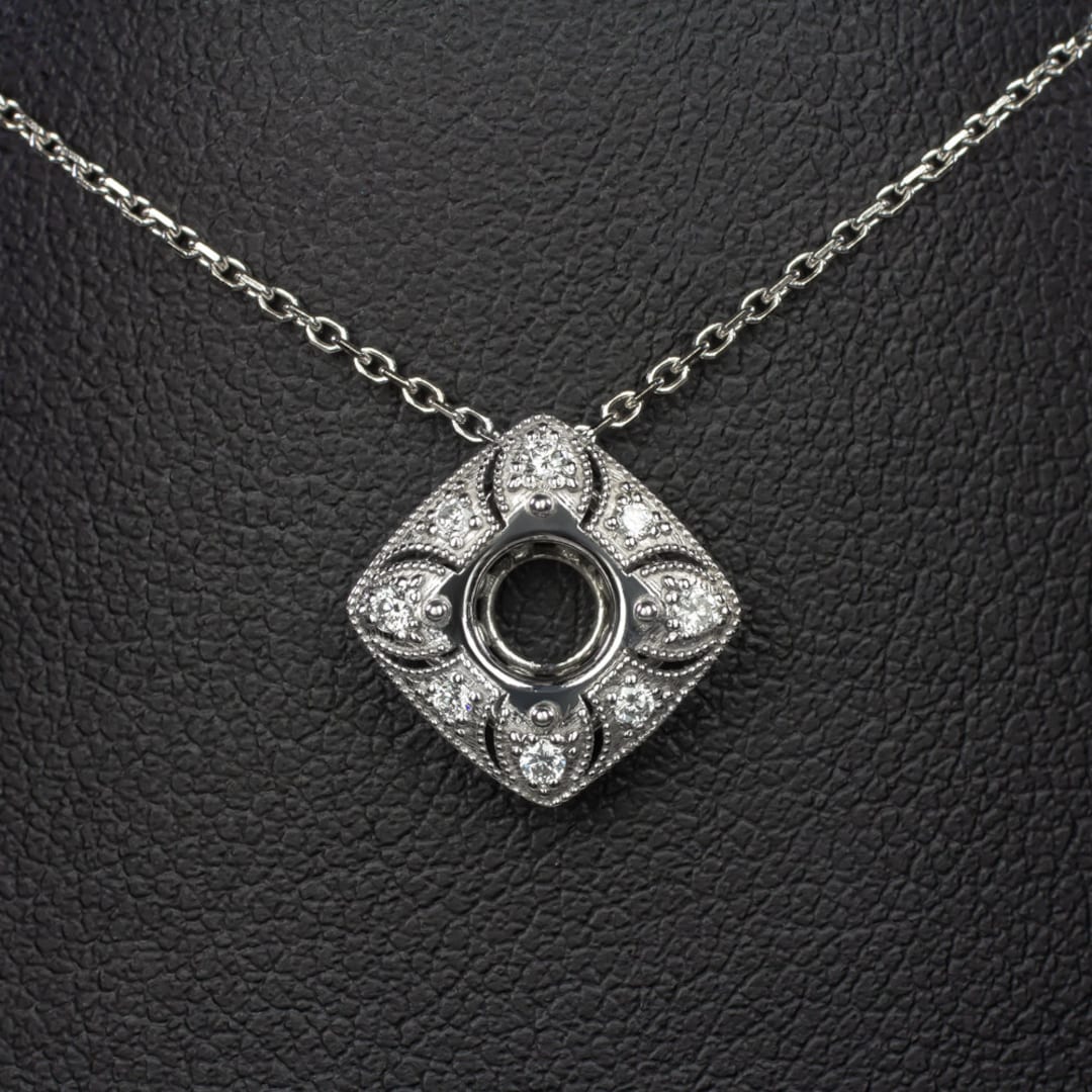 Vintage diamond pendant best sale settings