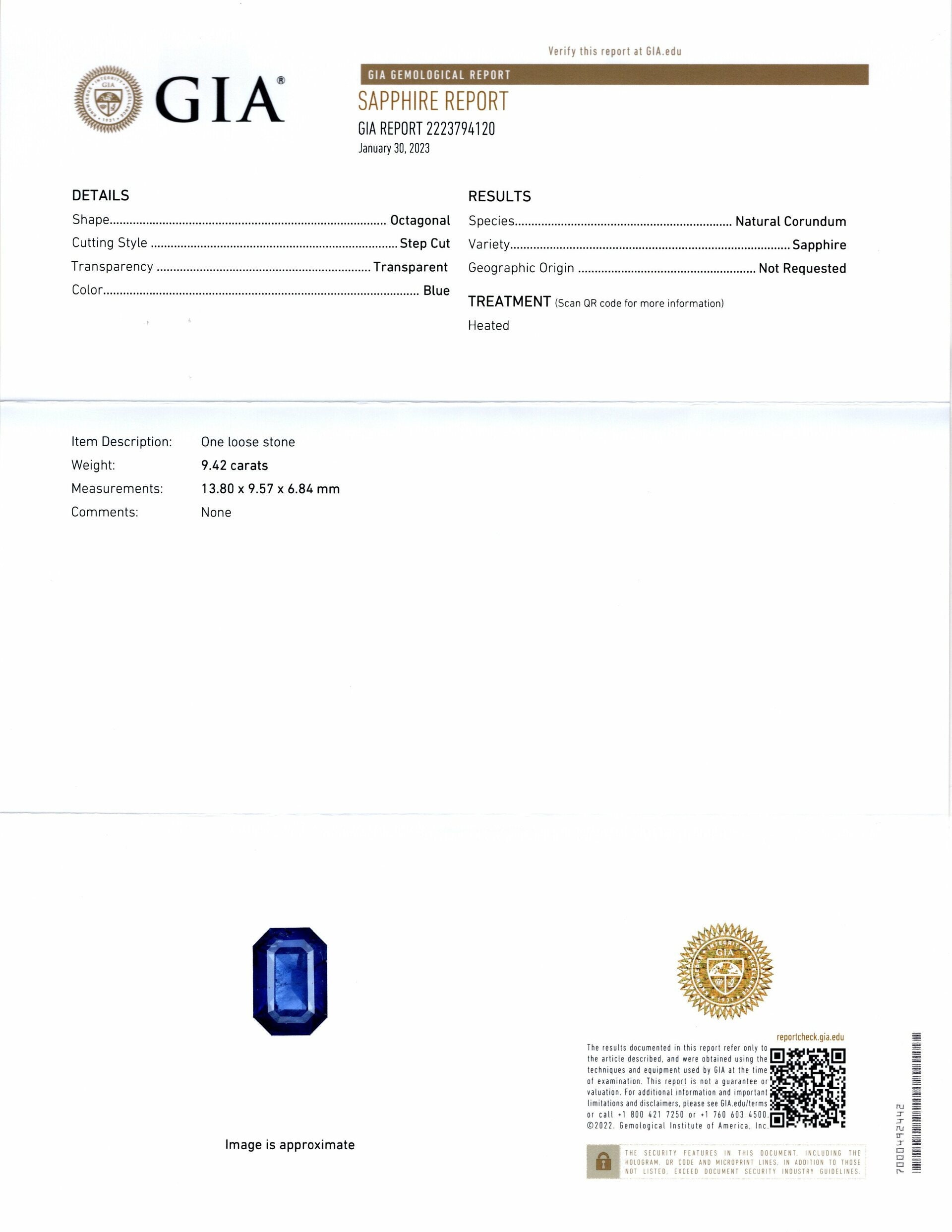 画材 Sapphire Genuine Coarse gemhub Natural Blue Sapphire 62.00 Ct. Certified Healing