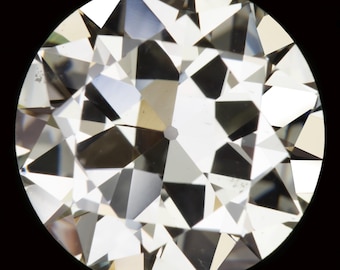 4,27 ct Stary diament o szlifie europejskim z certyfikatem Gia L Si1, luźny, naturalny, vintage (24091)