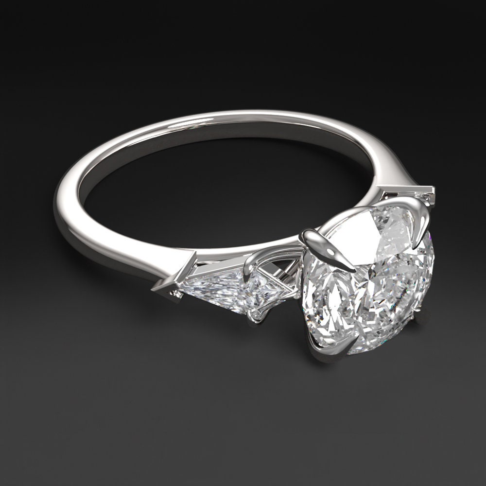 3連ラウンドカットリング Stylishwe1.5カラット ラウンドカット 結婚指輪 3pcs