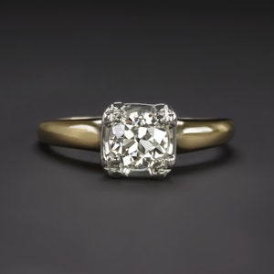 0.71Ct Gia Certified I Vs1 Old European Cut Diamond Engagement Ring Vintage 14K Estate Solitaire