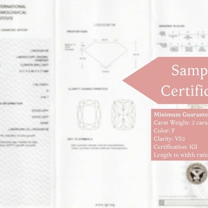 2Ct Lab Created Diamond F Vs2 Igi Certified Elongated Cushion Shape Cut Loose
