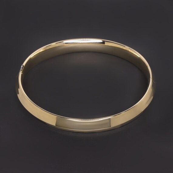 14K イエロー ゴールド バングル ブレスレット ナイフ エッジ