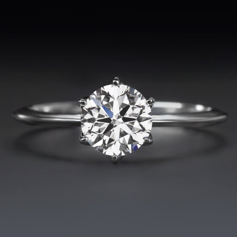 【DISCERNMENT】made by DISCERNMENT SV - 003 (ring) V Split Diamond Engagement Ring 0.87 ct tw 14K White Gold
