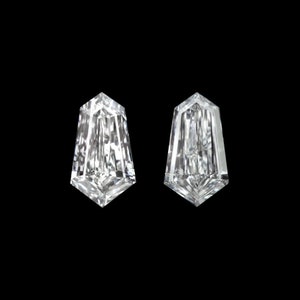 Lab Created Diamond Matching Pair 1/4Ct Bullet Shape Cut Loose  Accent Stones (LG-19522-BULL)