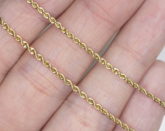 Rope 14K Gold Vermeil Over Solid 925 Sterling Silver Chain Necklace Di –  Daniel J