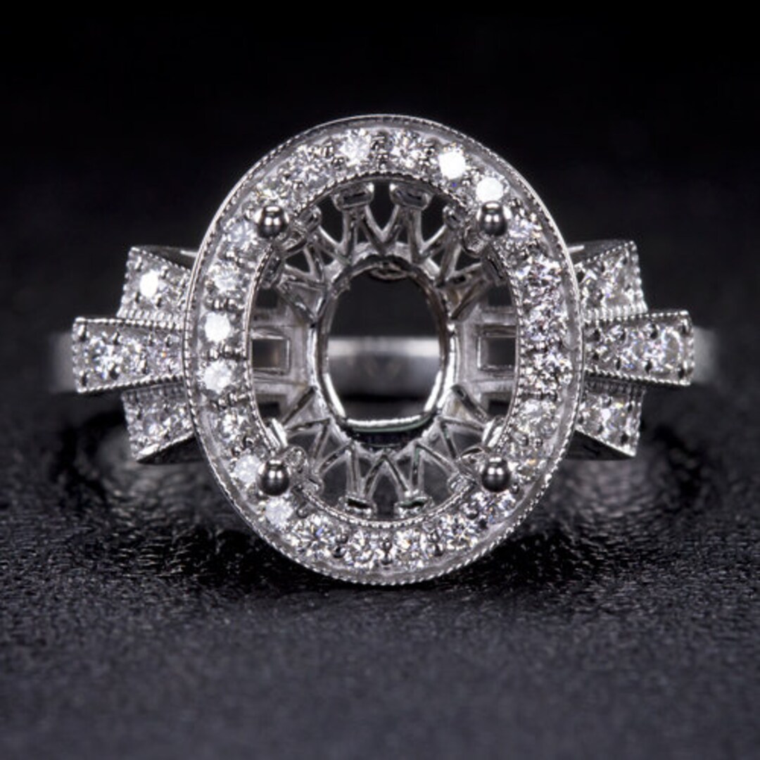Art deco ring mountings sale