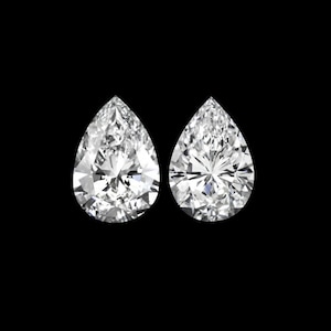 Pear Cut Diamond Matching Pair F-G Vs-Si1 .36Ct Stud Earrings Loose Shape Accent Anniversary Gift (14350-PEAR)