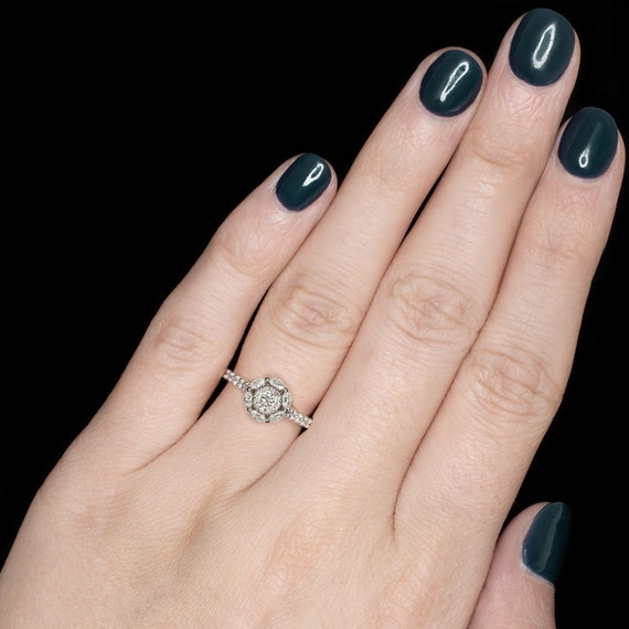 1.12ctw Celebrity Cut Diamond Engagement Ring Marquise Halo