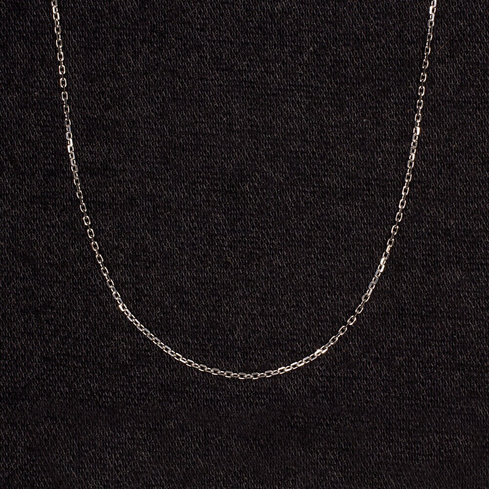 Solid 14K White Gold 16 Inch Chain 0 