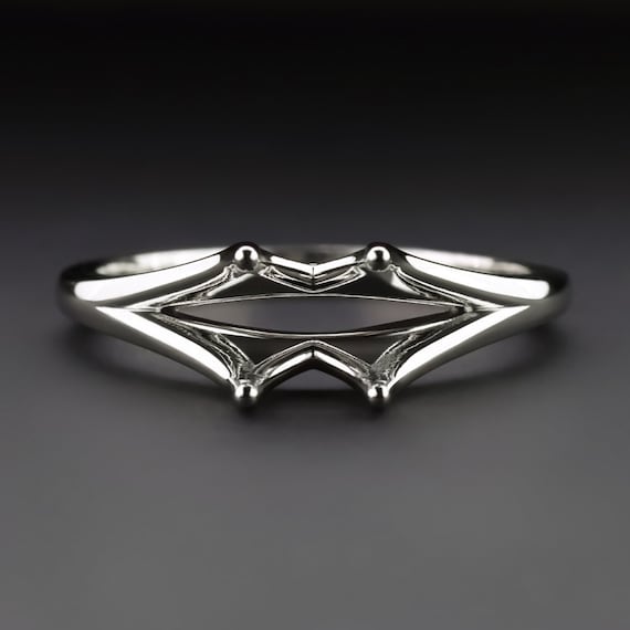 Split Shank Engagement Ring Setting 14K White Gold Solitaire