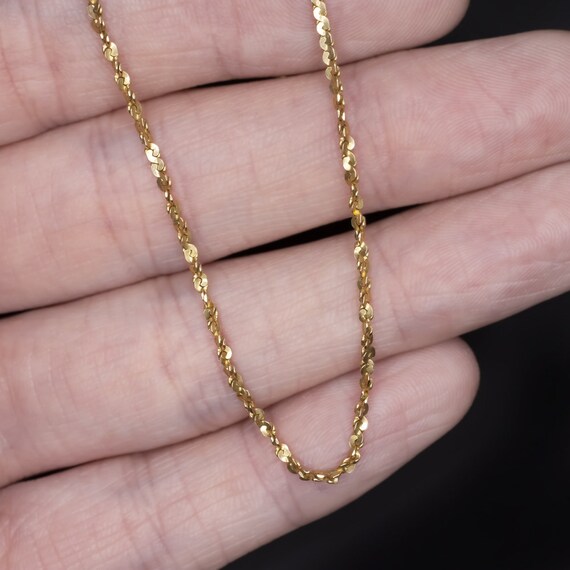 Solid 14K Yellow Gold 18 Inch Chain 1.5Mm Figure Eight Twist Men Ladies Necklace 17065