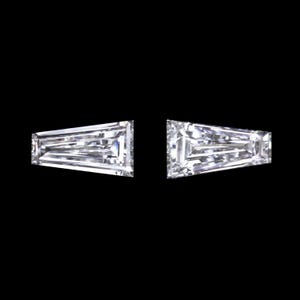 0.18Ct F-H Vs2-Si1 Natural Diamond Tapered Baguette Pair Loose Accent Stones (25788)