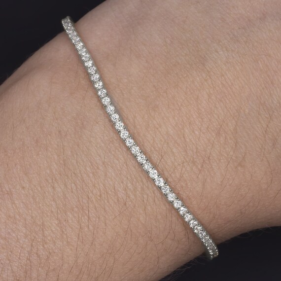 2ct diamond tennis bracelet 14k white gold deals