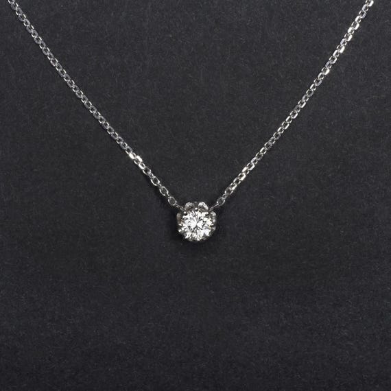 solitaire pendant buttercup diamond necklace